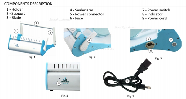 Dentallaborger&auml;te-Dichtungs-Maschine Autoklavensterilisation Sealer Beep-Alarm Sella II